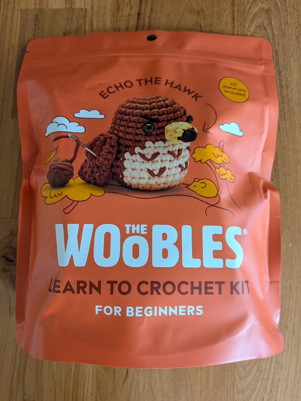 The Woobles Echo the Hawk Mystery Crochet Kit NEW SEALED Rare 2026